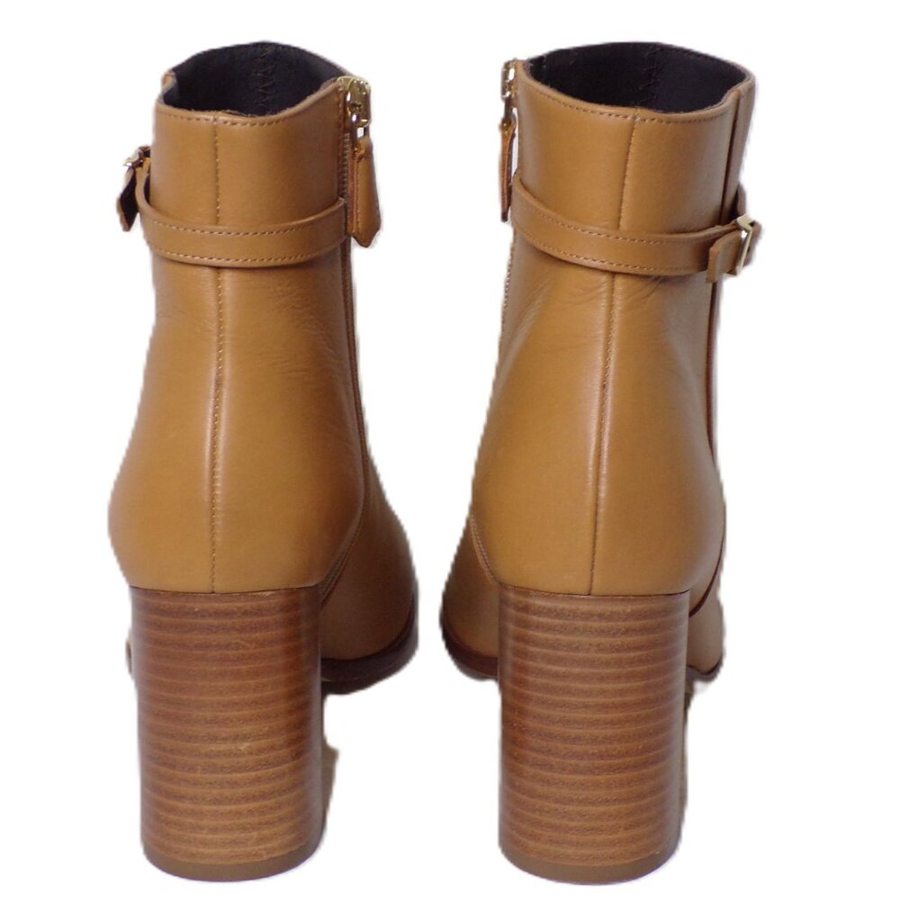 🆕 LK BENNETT Bryony Leather Belted Ankle Boot 8 Camel Tan - Picture 7 of 12